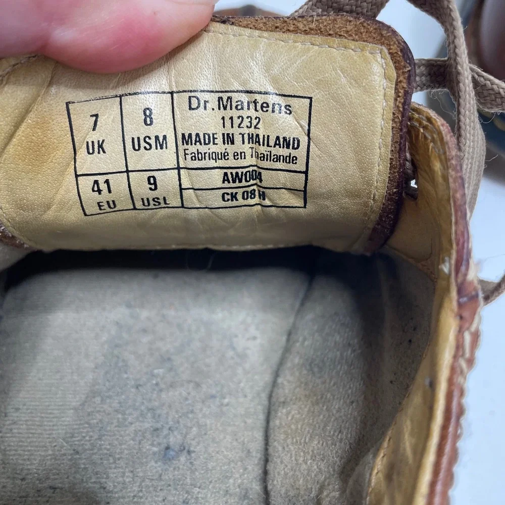 Dr Martens 11232 Brown Leather Center Seam Oxford Shoes Men 8 Dark Academia Prep